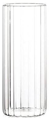 Ribbed Glass Cylinder 3.5" x 10"