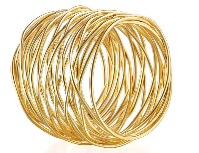 Gold Mesh Wire Napkin Ring