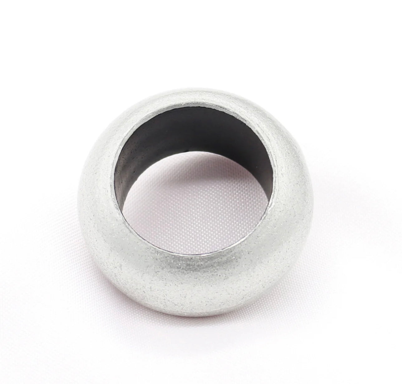 Matte Silver Acrylic Napkin Ring