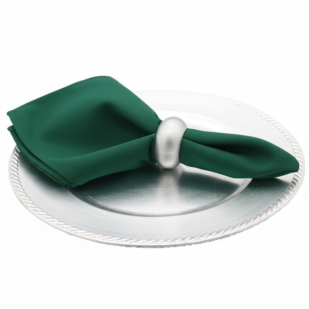Matte Silver Acrylic Napkin Ring