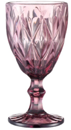 Pink Colored Water Goblet