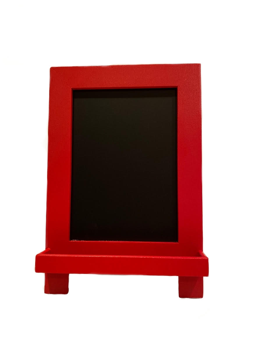Tabletop Red Chalkboard (Customizable)