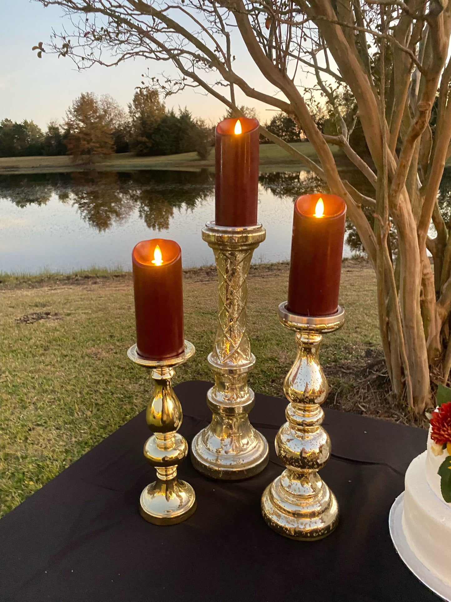 Gold Mercury Candle Sticks