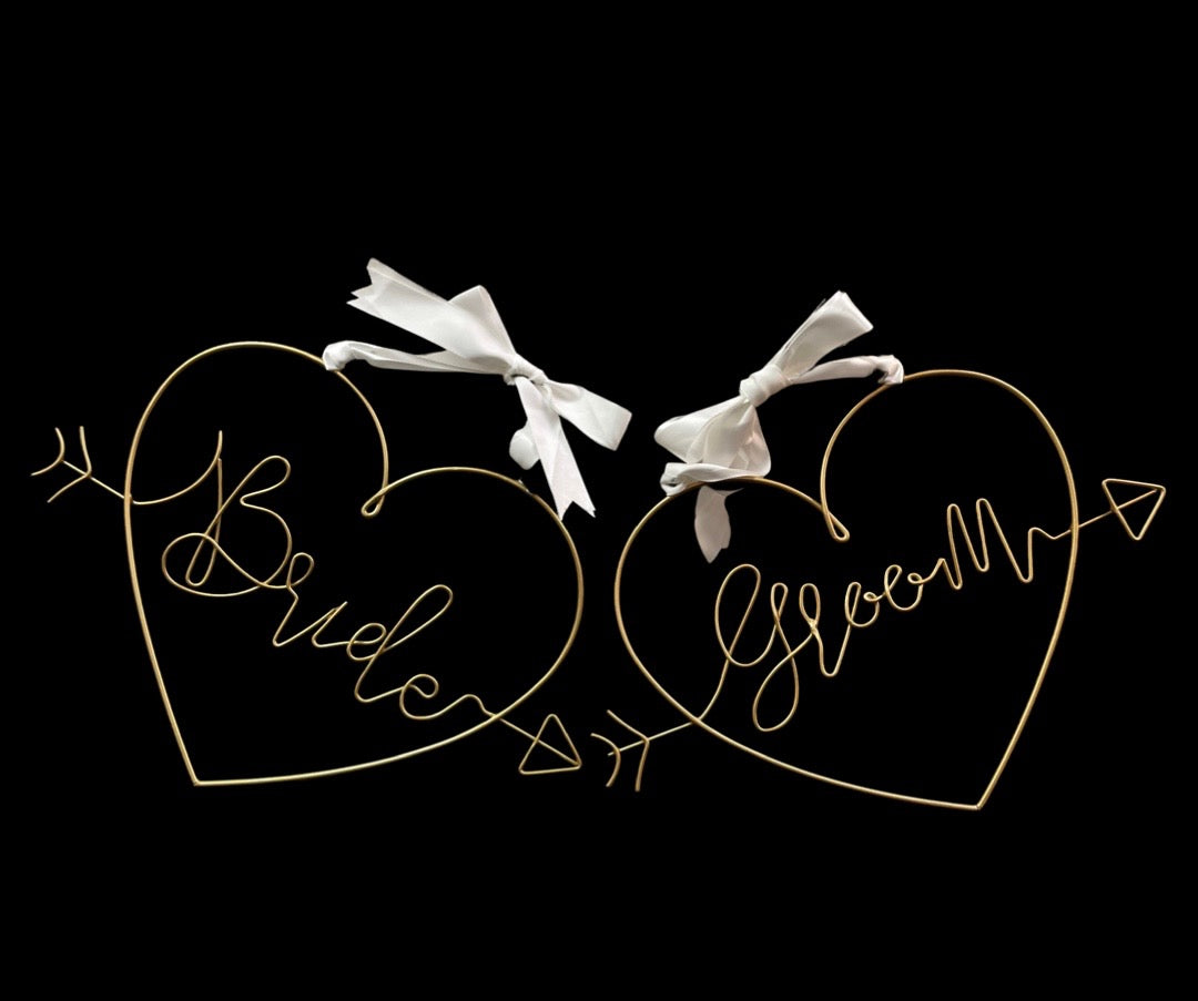 Bride & Groom Chair Signs