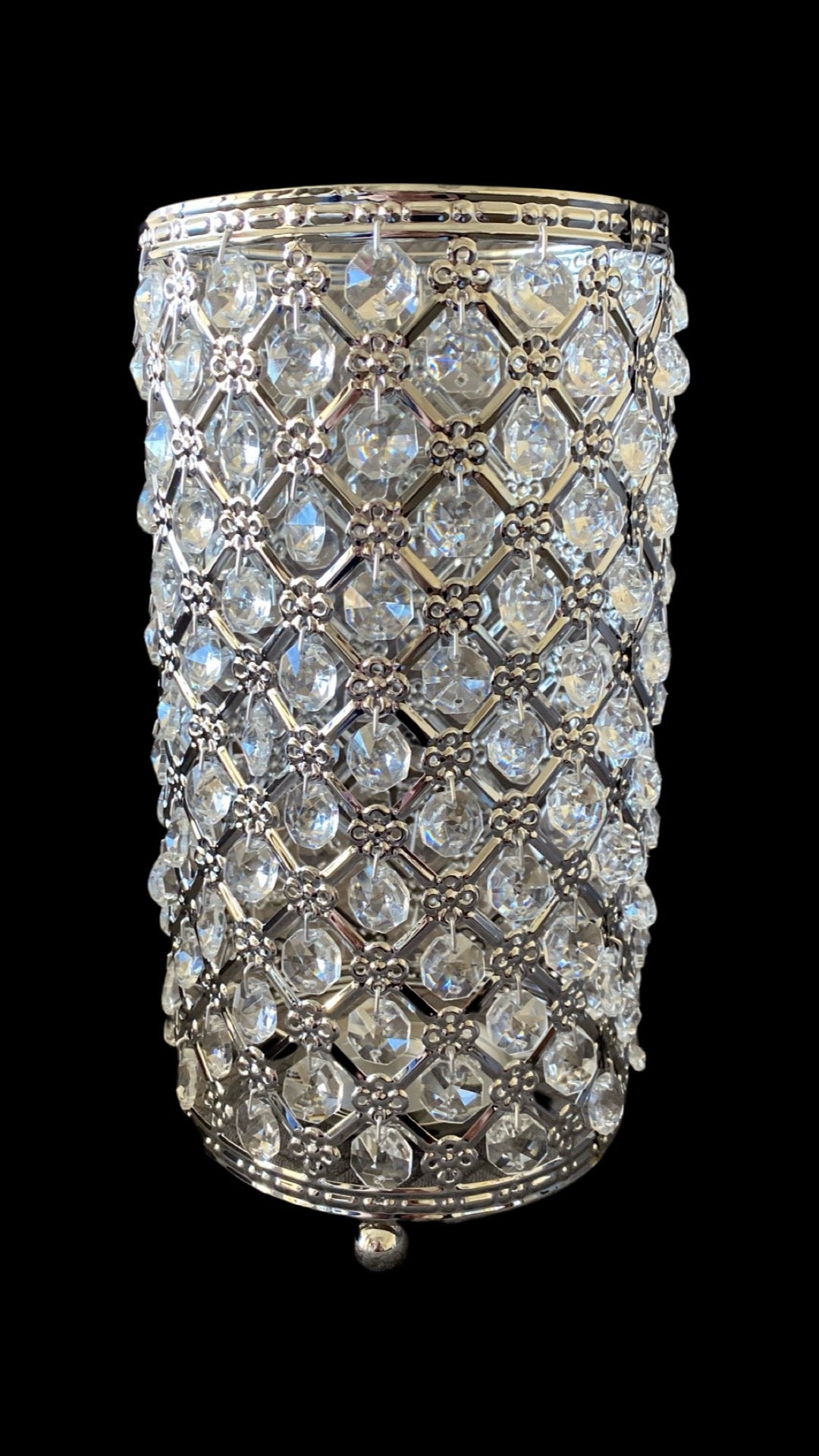Vintage Crystal Candle Holder Centerpiece