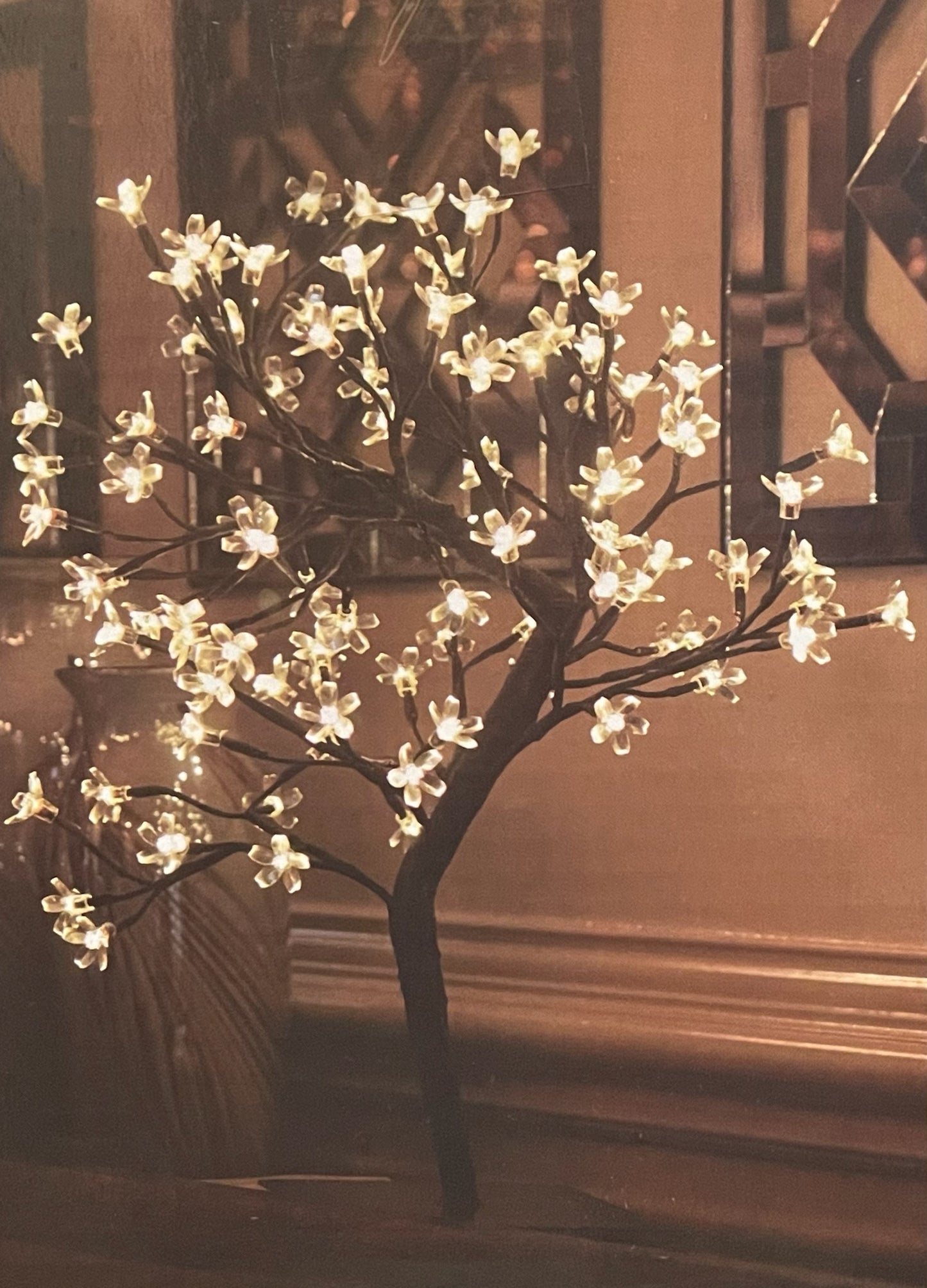 Pre Lit Cherry Blossom Tree (White)