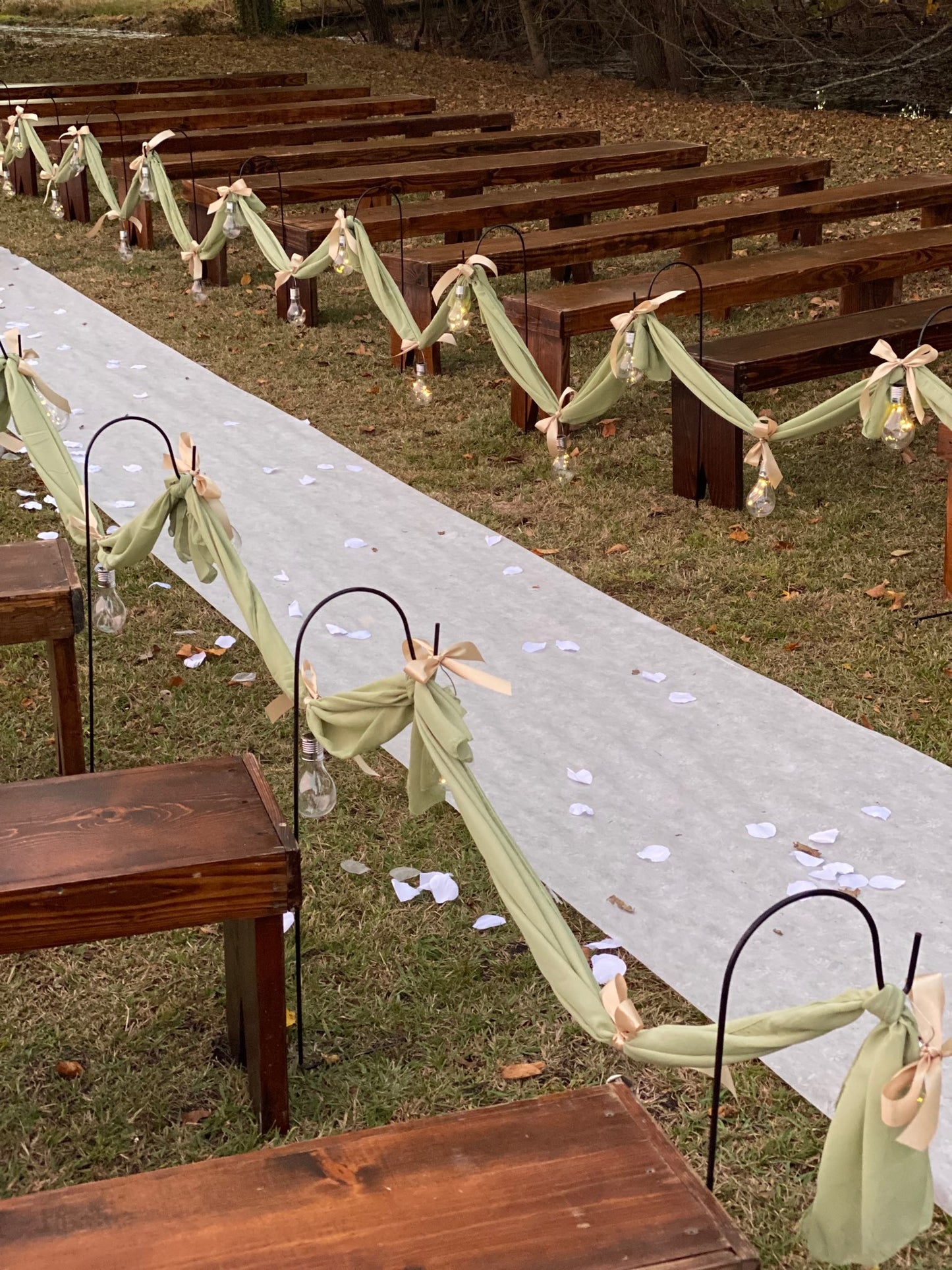 Romantic Outdoor Aisle