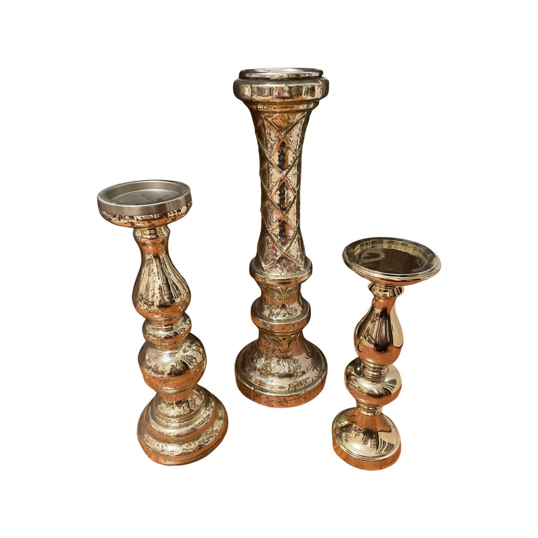 Gold Mercury Candle Sticks