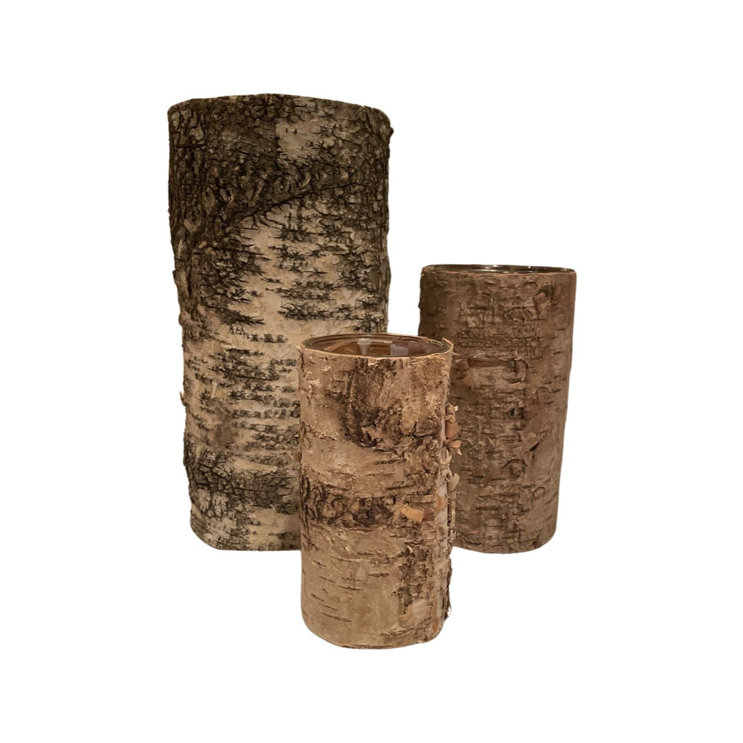 Bark Candle Holders
