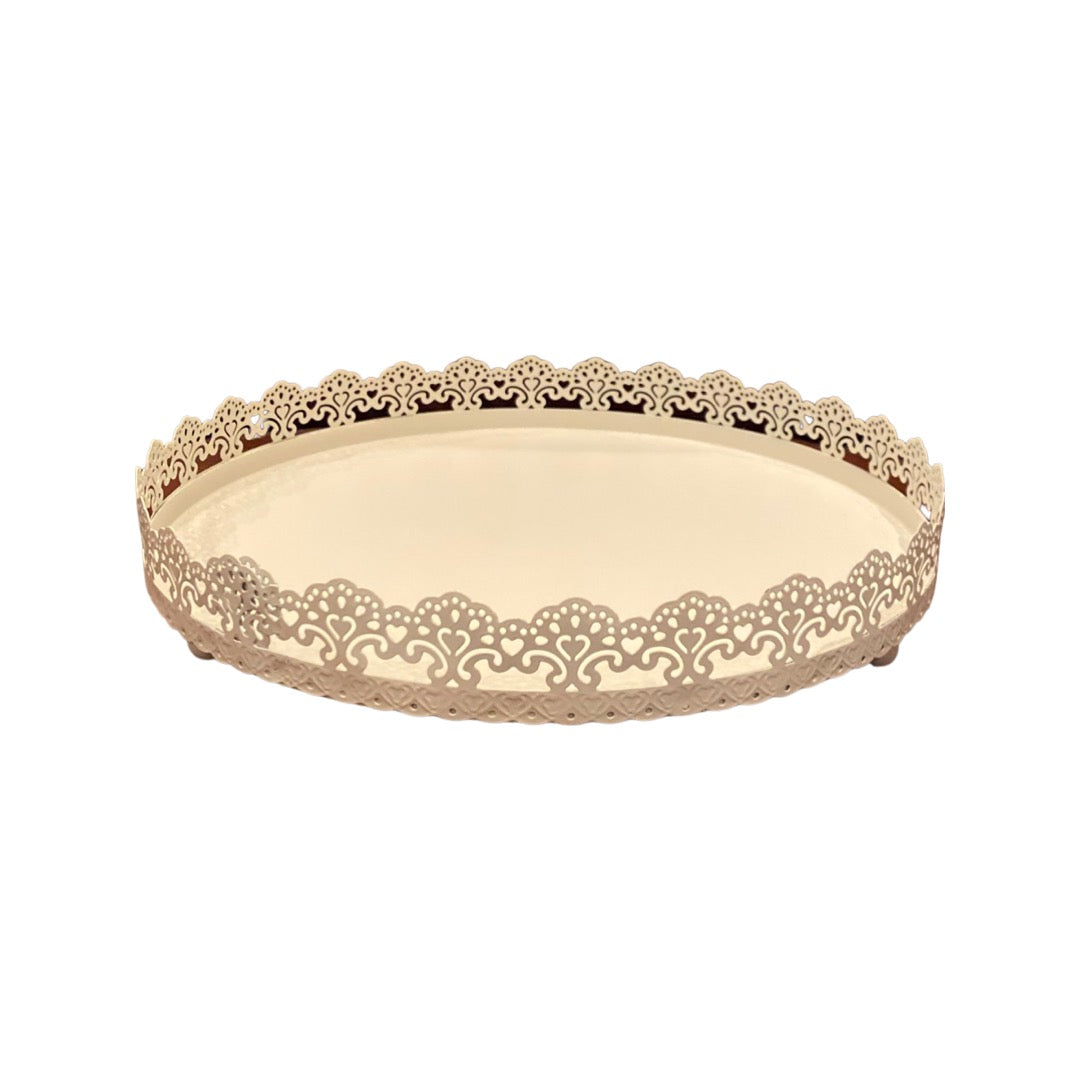 Medium Metal Fleur Cake Stand