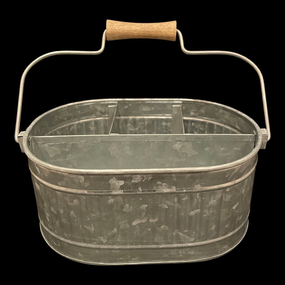 Small Silver Utensil Caddy