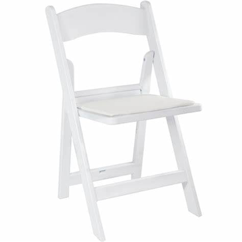 Folding White Garden Resin Chair