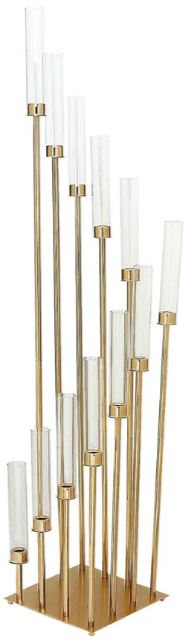 Gold 12-Arm Taper Candle Holder