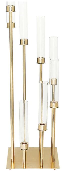 Gold 8-Arm Taper Candle Holder