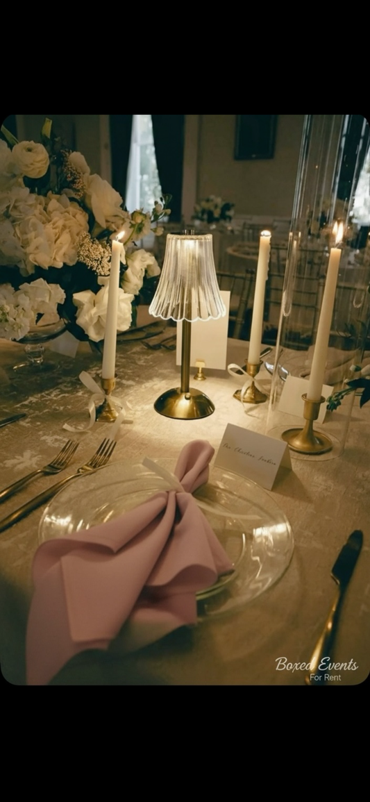 Cordless Gold & Crystal Table Lamp