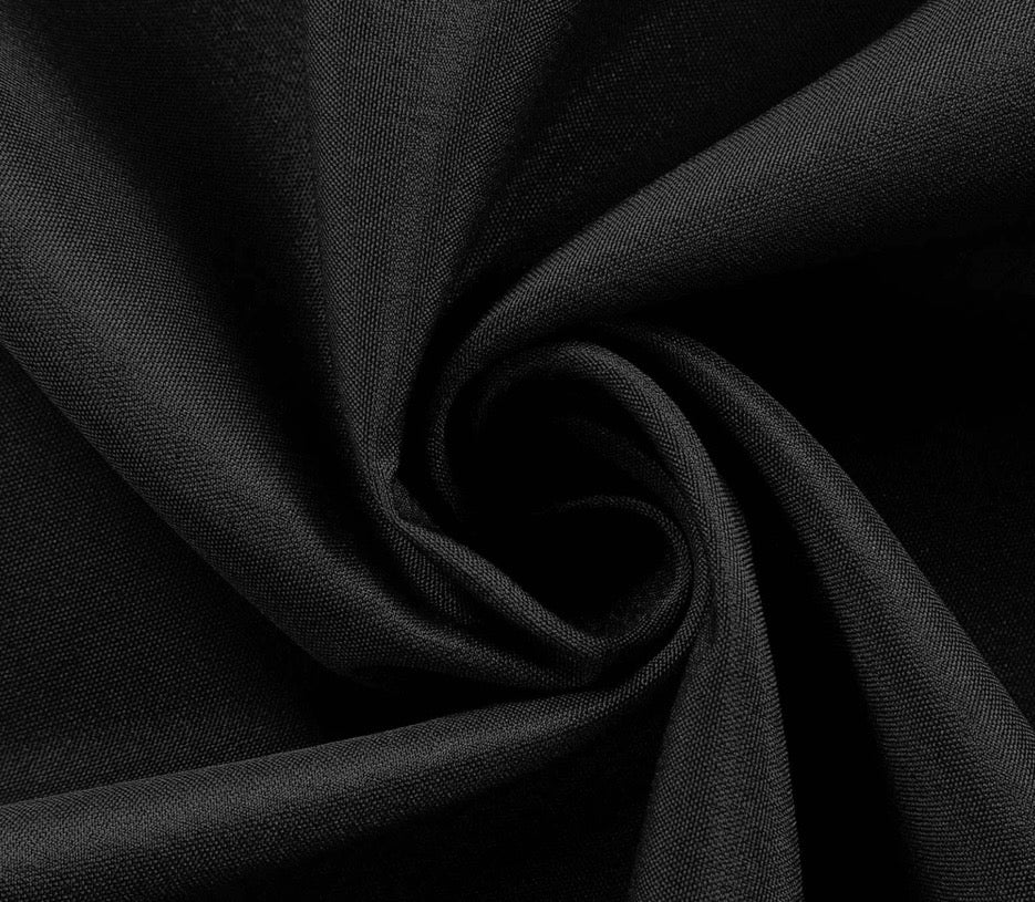 Black & White - 120" Round Polyester (Lightly Pressed)