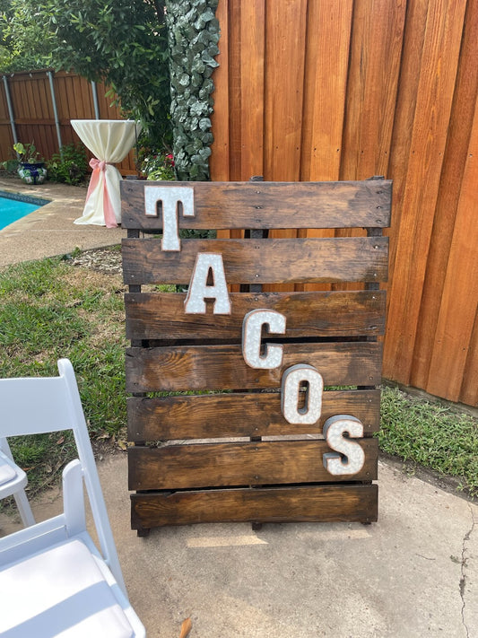 Taco Pallet Sign