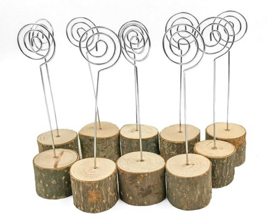Wood Base Wedding Table Number Holder