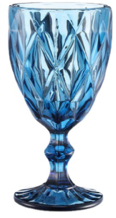 Blue Colored Water Goblet