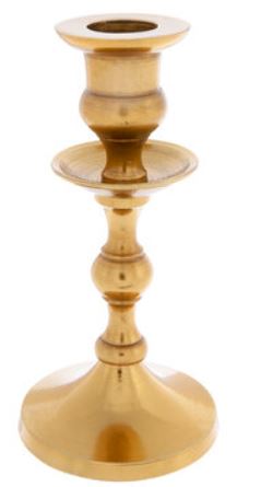 Gold Metal Candle Holder - Small