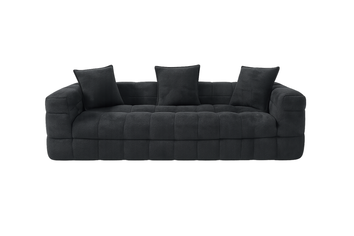 3 Seat Black Sofa