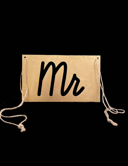 “Mr” Chair Sign - Gold