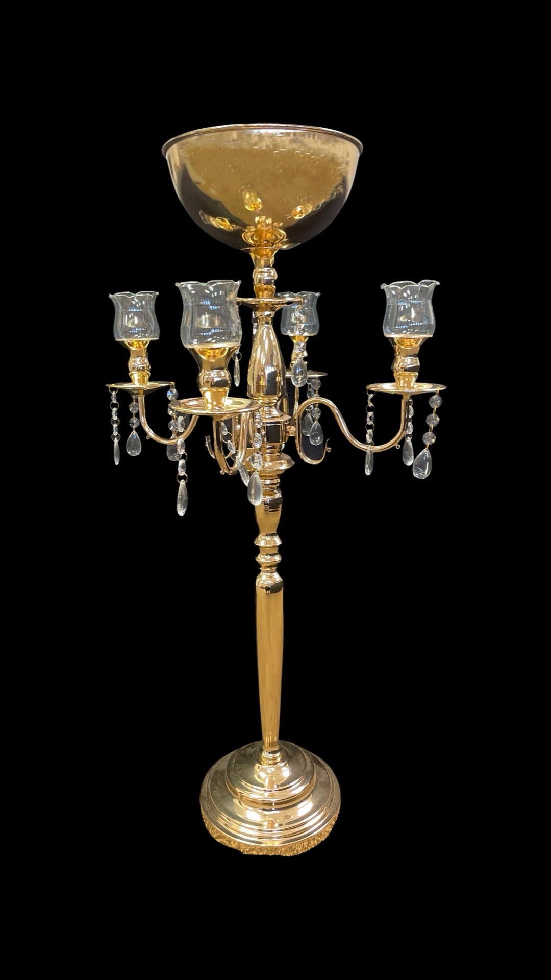 Gold Candelabra With Candle Cups