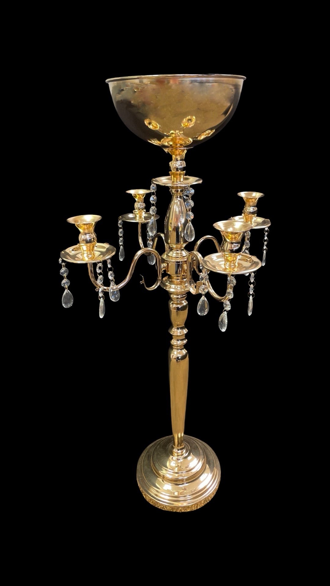 Gold Candelabra Without Candle Cups