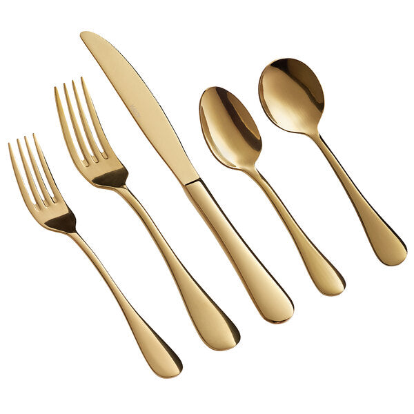 Mirrored Gold Salad Fork