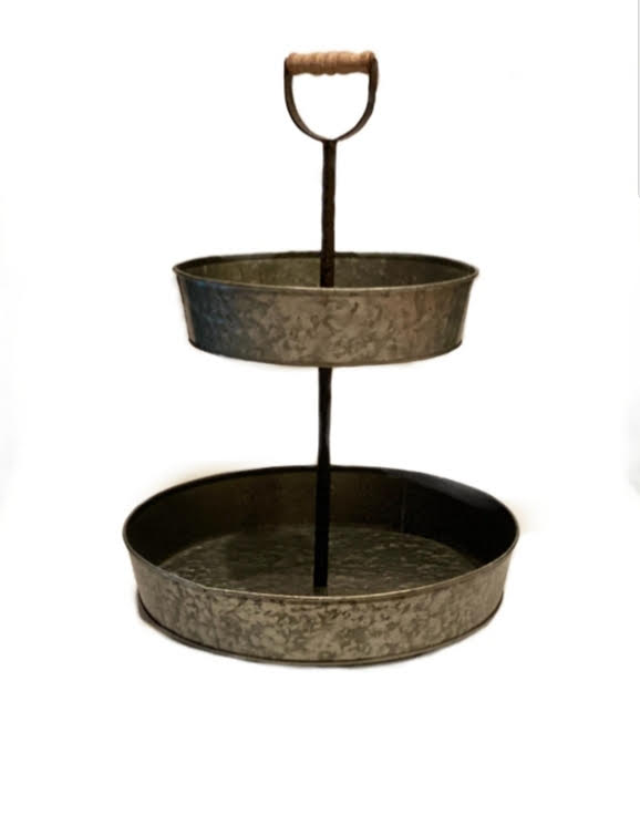 2-Tiered Metal Tray
